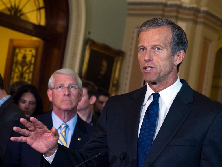 The House and Senate had hoped to pass a multi-year bill this year, but they failed to find a compromise, in part because John Thune doesn't support privatization of the air traffic control system. (AP Photo)