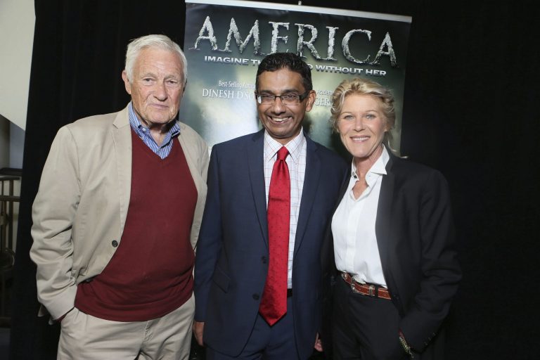 Orson Bean, Dinesh D'Souza and Alley Mills seen at the World Premiere of 'America: Imagine The World Without Her' on June 30 in Los Angeles. (Alexandra Wyman/Invision for America Film/AP Images)