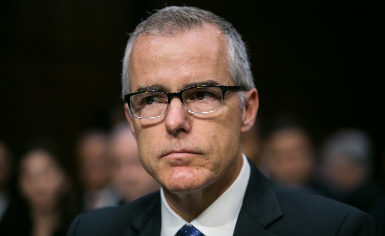 Acting FBI Director Andrew McCabe listens to opening statements at a Senate Intelligence Committee hearing on Capitol Hill Thursday, May 11, 2017, before he testifies on worldwide threats to the United States. (Graeme Jennings/Examiner)