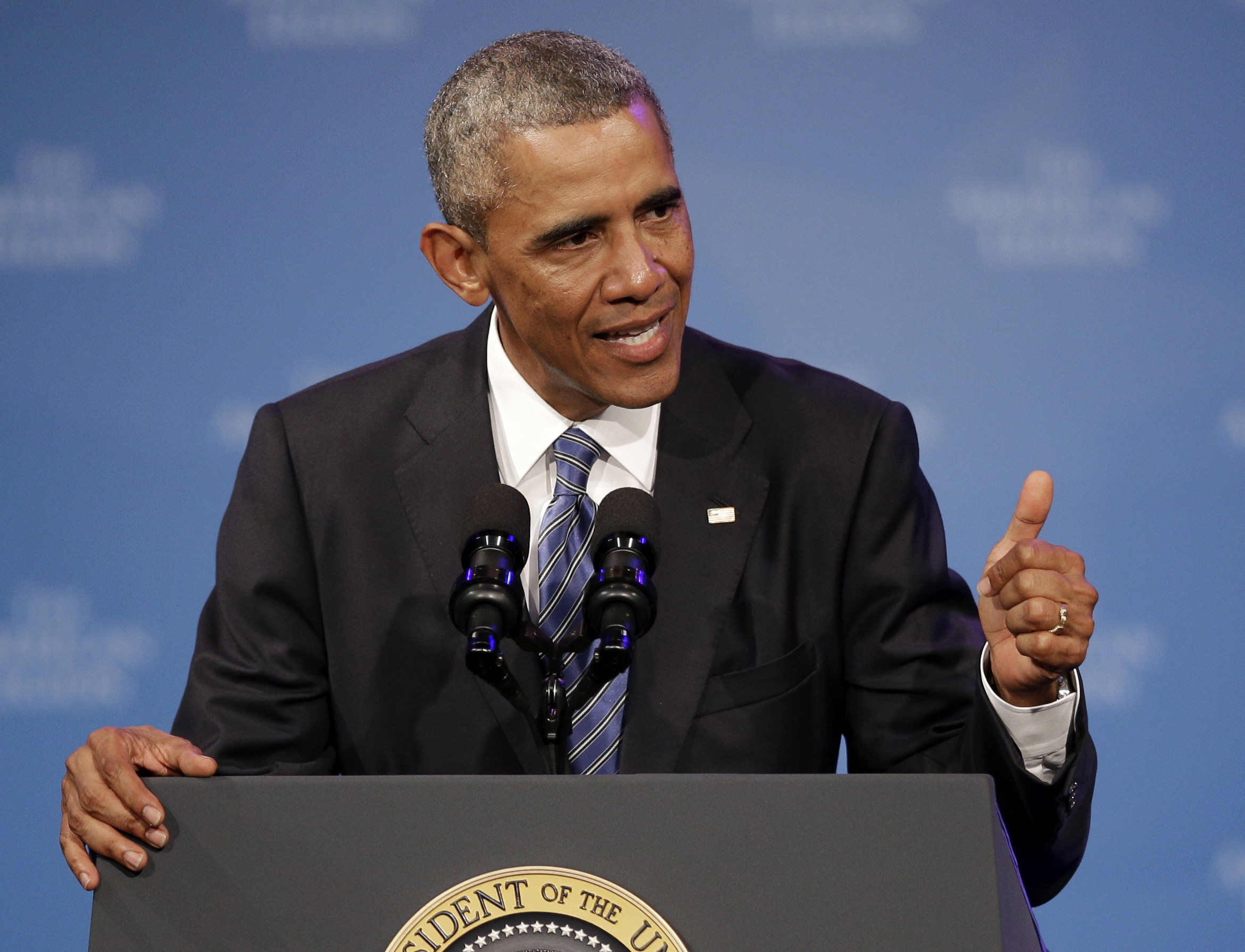 On airstrikes, Obama channels the words of George W. Bush
