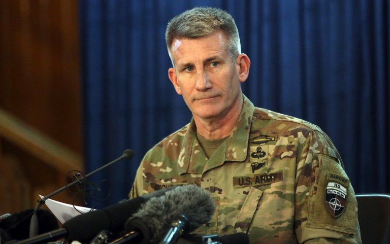 In a briefing with reporters in Kabul on Friday, Gen. John Nicholson, commander of U.S. Forces Afghanistan, told reporters the 