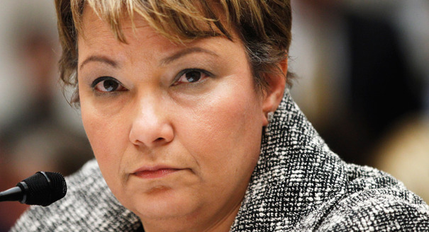 U.S. Environmental Protection Agency Administrator Lisa Jackson. Her agency is being sued under the federal Freedom of Information Act by a non-profit group for official emails sent by one of her regional officials using a private account. (AP Photo)