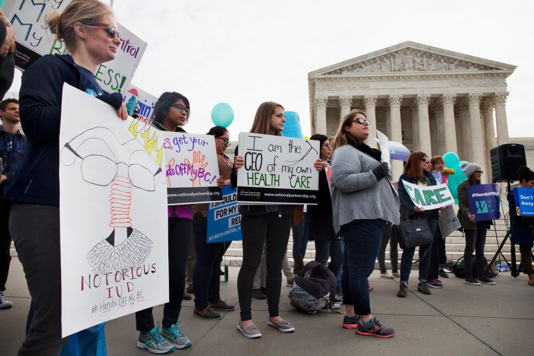 Years of litigation over the Obamacare mandate for coverage of early abortion pills, birth control and sterilization, culminated in seven cases under the title Zubik v. Burwell. (AP Photo/Jacquelyn Martin)