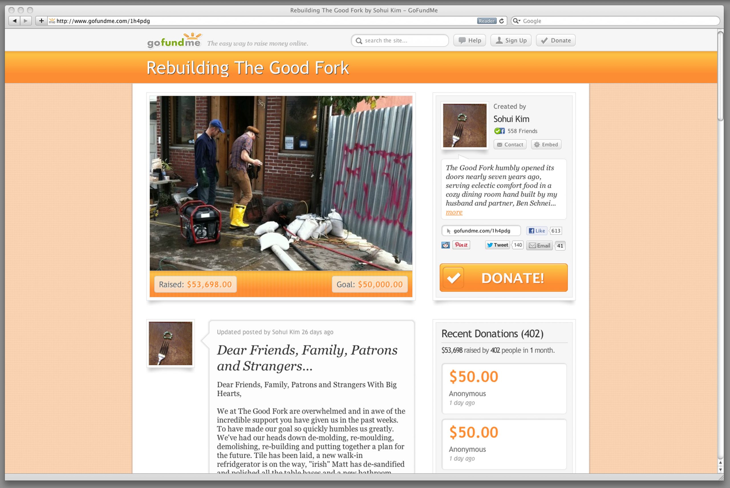 Crowd-funding draws donations for Sandy relief
