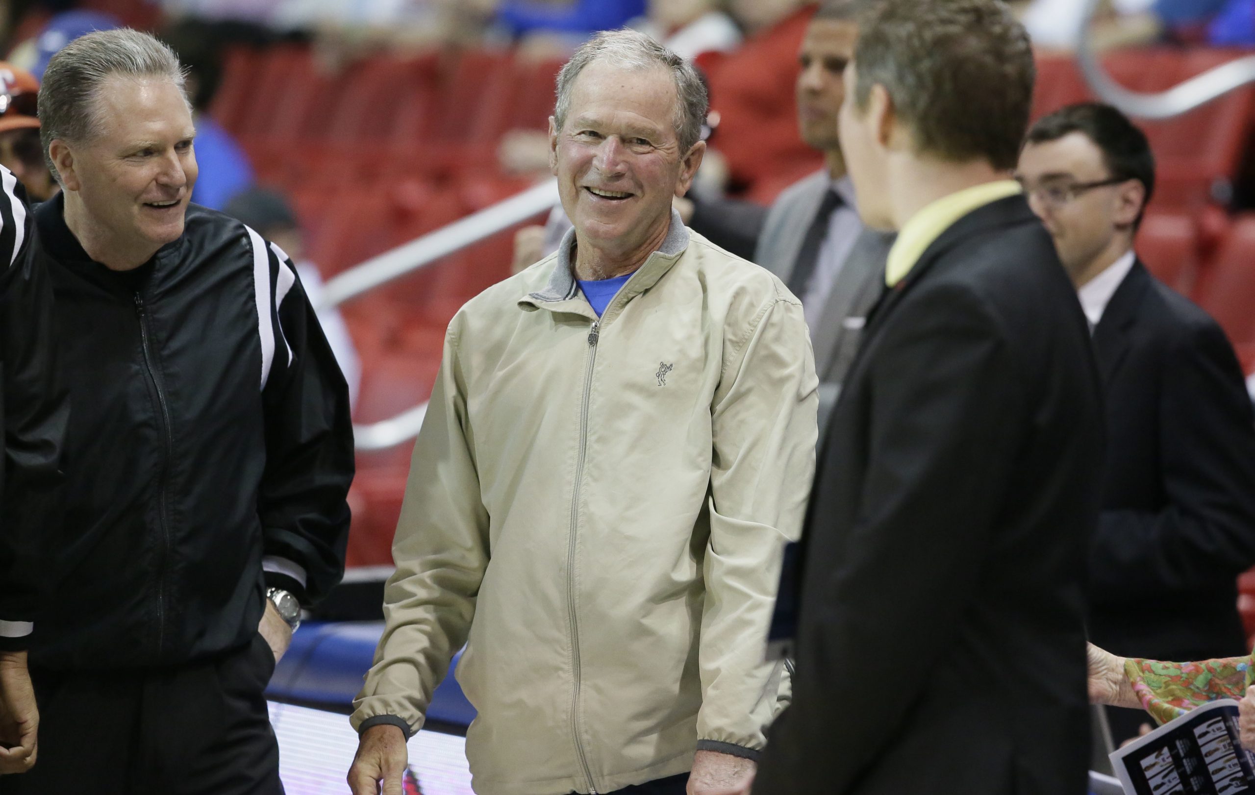 George W. Bush talks patriotism at pizza chain founder’s memorial