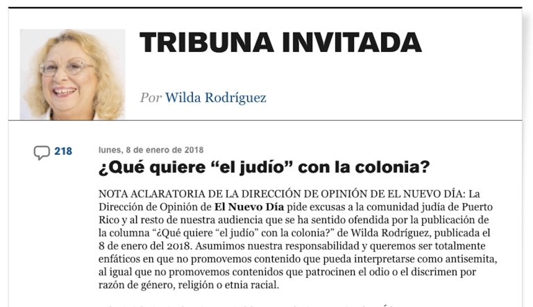 In a recent column in Puerto Rico's Nuevo Dia, or New Day, newspaper, Wilda Rodriguez poses the question, 