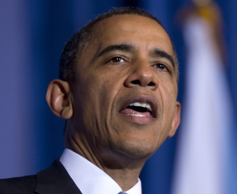   FILE - This Dec. 5, 2012 file photo shows President Barack Obama speaking at the Interior Department in Washington. The president says he won't go after Washington state and Colorado for legalizing marijuana. In a Barbara Walters interview airing Friday on ABC, Obama is asked whether he supports making pot legal. He says, 