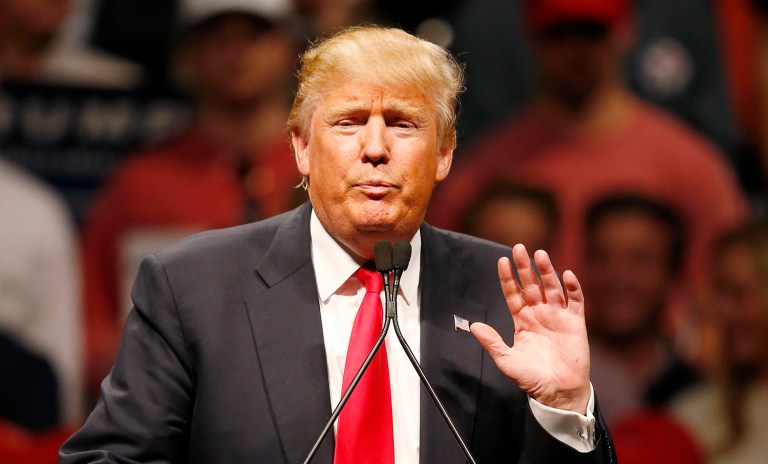 The president escalated the partisan war of words this weekend when he alleged that his predecessor, former President Obama, may have wiretapped Trump Tower during the campaign. (AP Photo/Sue Ogrocki)