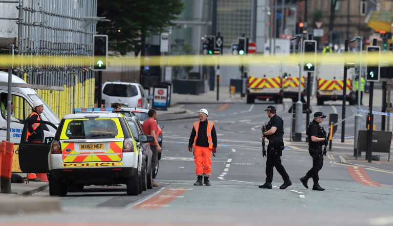 Twenty-two people were reported dead after Monday night's attack at an Ariana Grande concert in Manchester, England, and another 59 people were injured in which British Prime Minister Theresa May called the worst attack ever seen against that city. (Peter Byrne/PA via AP)