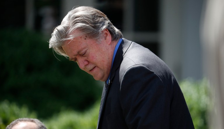 Since leaving the White House, Bannon hasn't shied away from the public eye. (AP Photo/Pablo Martinez Monsivais)