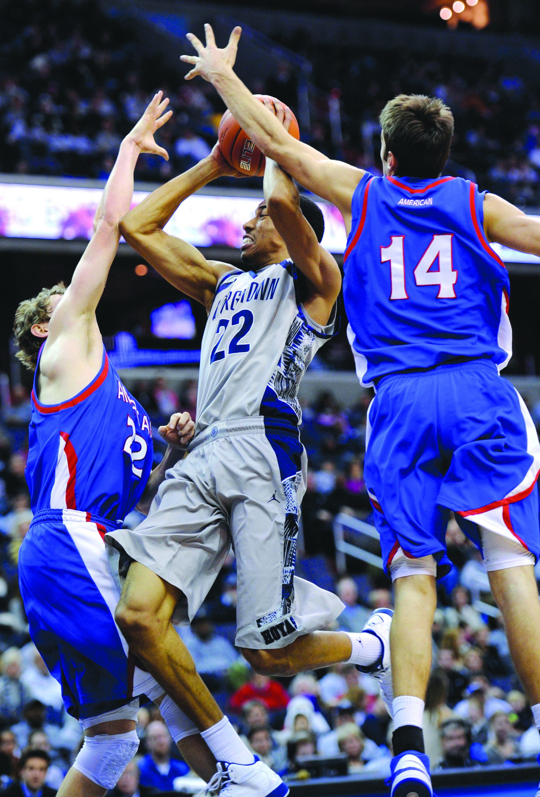 Georgetown eases into two-week break with victory over American