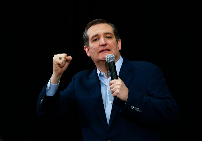 Ted Cruz looks good in delegate count in North Dakota's complicated caucus. (AP Photo/Paul Sancya)
