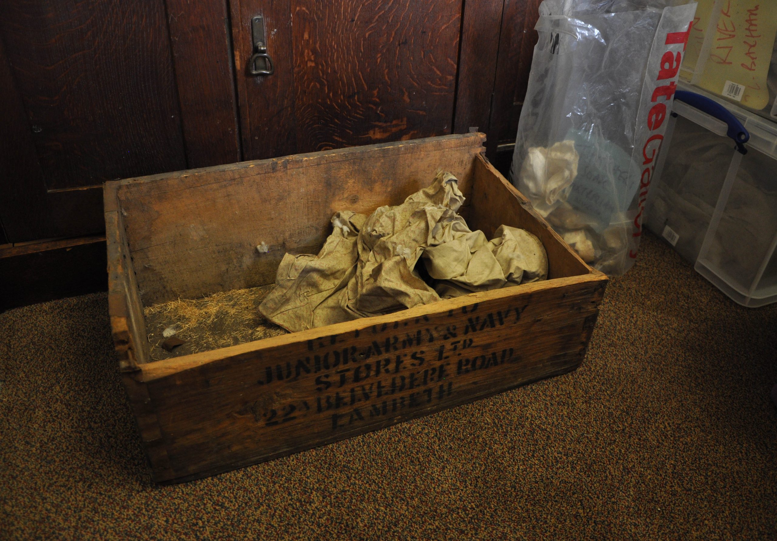 Box with materials from ancient city recovered