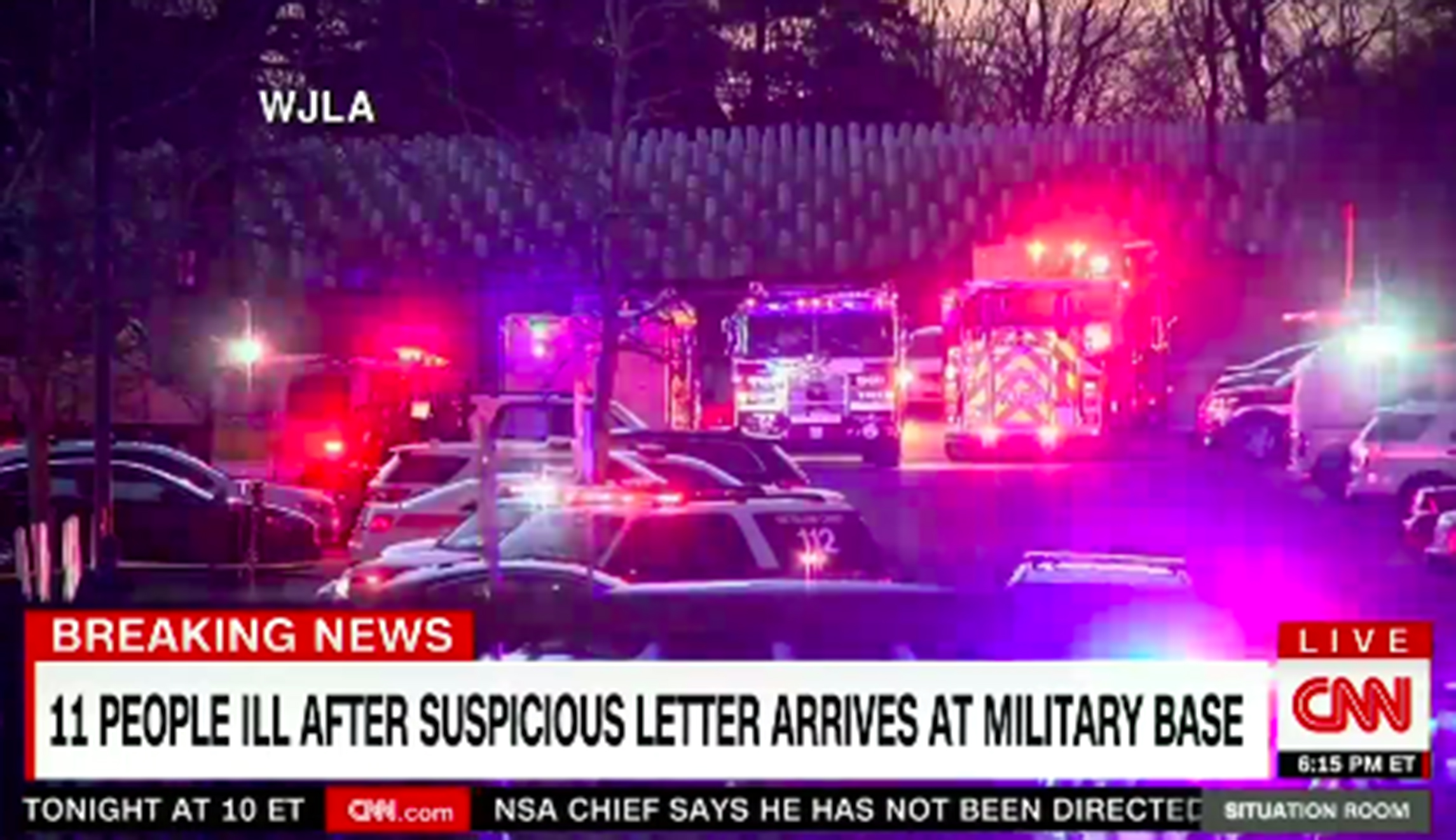 11 people sick, 3 hospitalized after suspicious letter received at Fort Myer in Virginia