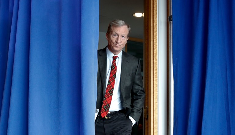 Billionaire activist Tom Steyer announced on Twitter Thursday that he would be donating $1 million to an effort to register high schoolers to vote ahead of the 2018 elections. (AP Photo/Carolyn Kaster)