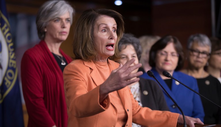 "While Members may vote differently on this bill, we are unified in our determination to meet the needs of the American people with our Better Deal: Better Jobs, Better Wages, Better Future," Pelosi said in a note to Democratic caucus members. (AP Photo/J. Scott Applewhite)