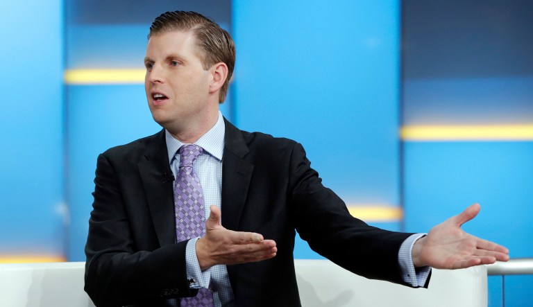 The Washington Post erroneously reported Thursday that President Trump's middle son, Eric, bragged that his 401(k) had increased in value since his father's election. (AP Photo/Richard Drew)