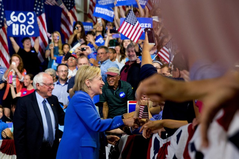 A petition asking voters to pledge their support to "end superdelegates" had garnered nearly 140,000 signatures after the final day of the Republican convention. (AP Photo/Andrew Harnik)