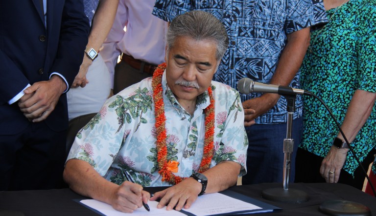 Hawaii is the first state to enact a law that is in line with the international climate agreement that called for a reduction in greenhouse gas emissions. (Gov. David Ige/Flickr)