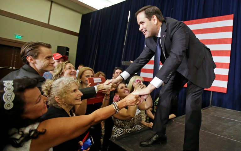 Sen. Marco Rubio's total dwarfs that of Rep. Patrick Murphy, his Democratic opponent. (AP Photo/John Raoux)