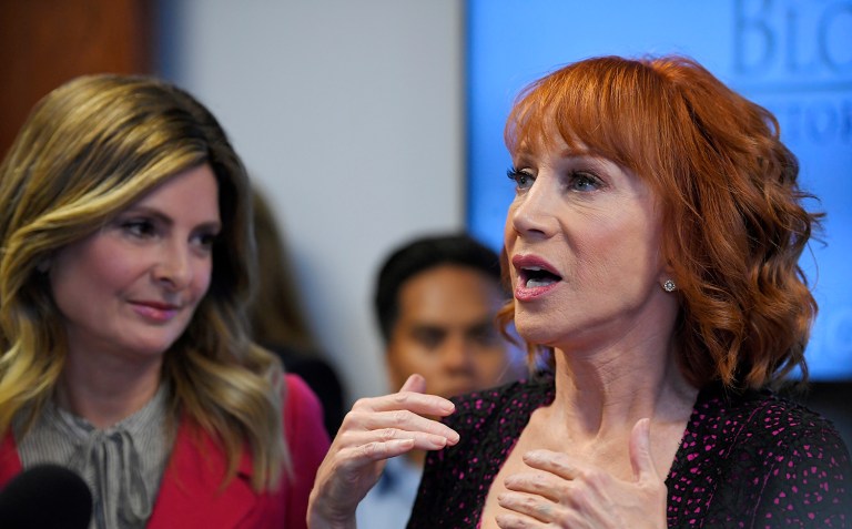 "Stop acting like my little picture is more important than talking about the actual atrocities that the president of the United States is committing." (AP Photo/Mark J. Terrill)