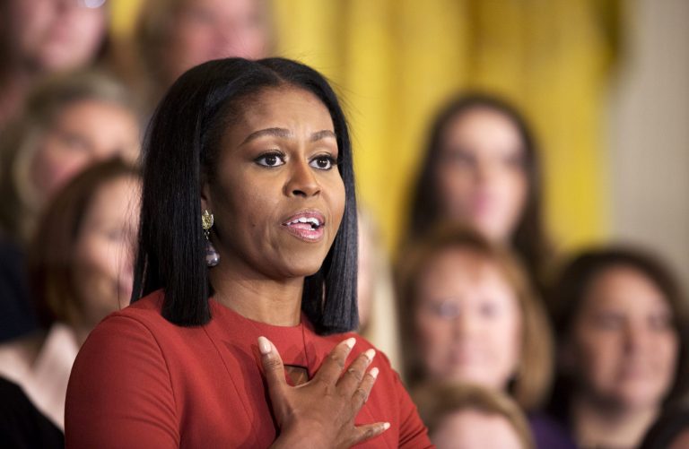 Former first lady Michelle Obama will return to the national spotlight with a speaking engagement at an architecture conference in Orlando, Fla., later this month. (AP Photo/Manuel Balce Ceneta)
