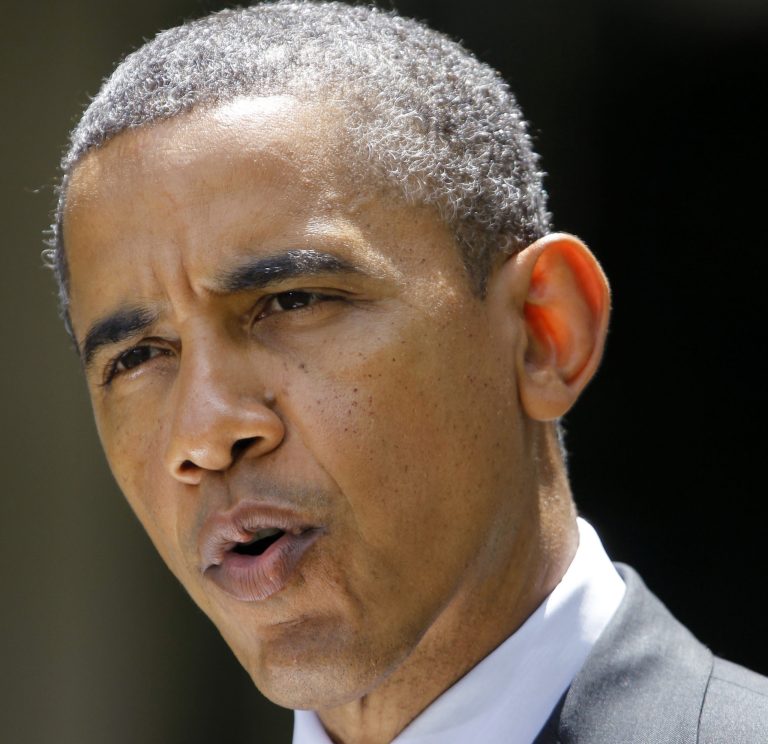   FILE - In this June 15, 2012 file photo, President Barack Obama speaks in the Rose Garden at the White House in Washington. With global anxiety rising, President Barack Obama is searching for bolder, swifter signals from Europe that it will contain its fiscal mess and keep it from torpedoing the U.S. economy and his re-election chances along with it. Yet as he prepares to plunge into summit talks with the other world leaders, Obama is down to the power of persuasion and little else. (AP Photo/Haraz N. Ghanbari, File)  