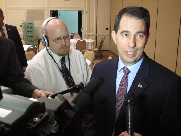 Gov. Scott Walker says he is open to making tweaks to his property and income tax cut plan, in Madison, Wis. Senate Republicans are discussing possible changes to the tax cuts, while the Assembly is moving ahead with a vote on Walker's proposal as introduced. (AP Photo/Scott Bauer)