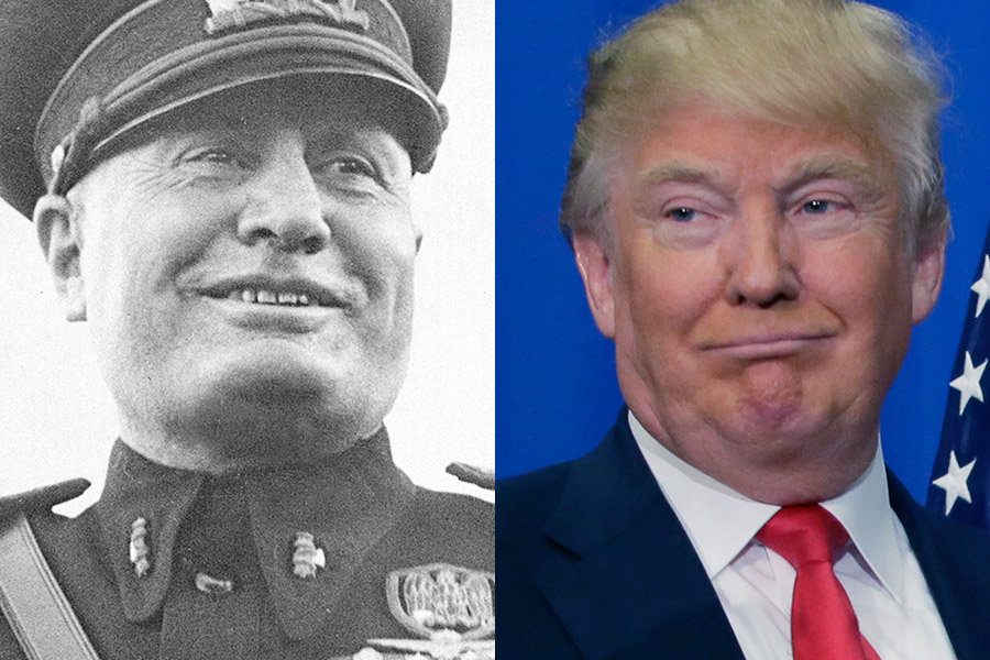 Trump defends Mussolini quote