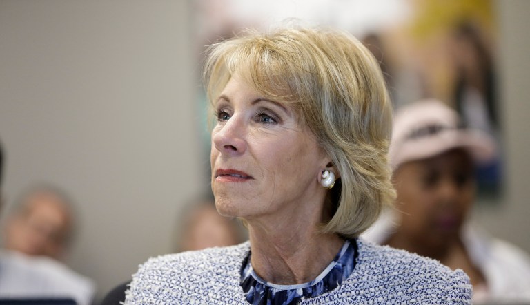 A total of 39 senators and representatives wrote to DeVos Thursday asking for an explanation of the decision, and who the agency may have worked with before reaching it. (AP Photo/Nati Harnik)