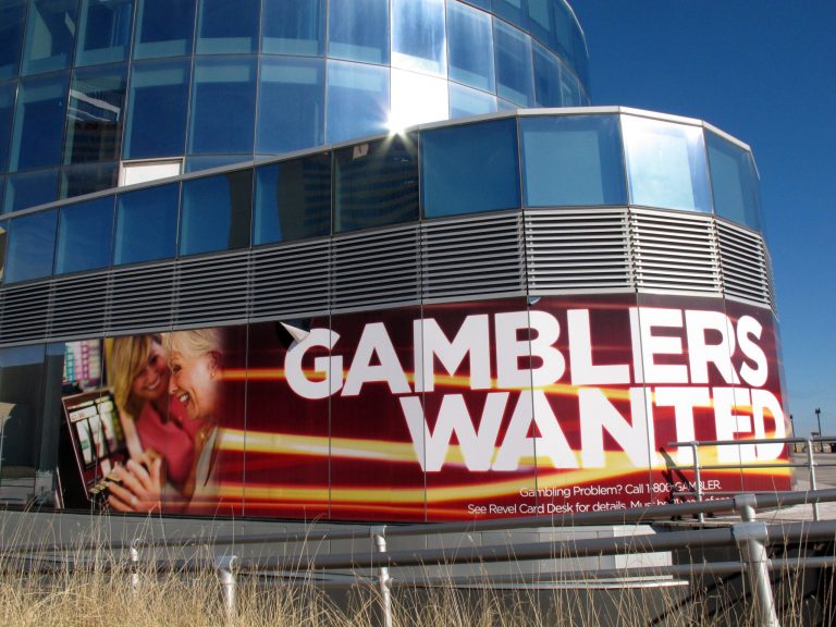 This Dec. 27, 2013 photo shows a banner outside Revel Casino Hotel in Atlantic City N.J. touting its 