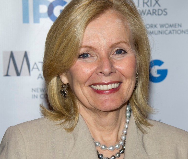 Peggy Noonan arrives to the Matrix Awards in New York, Monday, April 23, 2012. (AP Photo/Charles Sykes)
