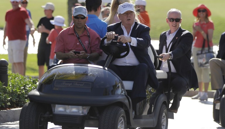 Sunday's visit marks President Trump's 43rd trip to one of his golf properties this year. (AP Photo/Luis Alvarez, File)