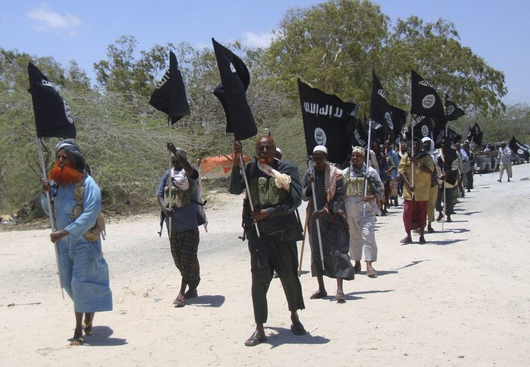 Two U.S. women were each sentenced Friday to more than a decade in prison for conspiracy to provide material support to al Shabaab, a foreign terrorist organization. (AP Photo/Farah Abdi Warsameh)