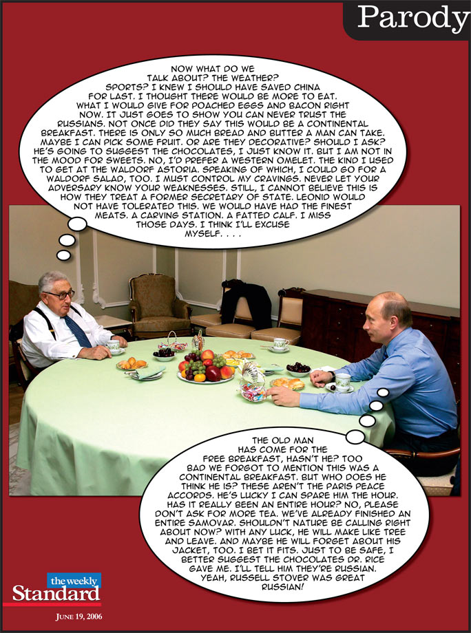 Tea for Two: Kissinger and Putin.