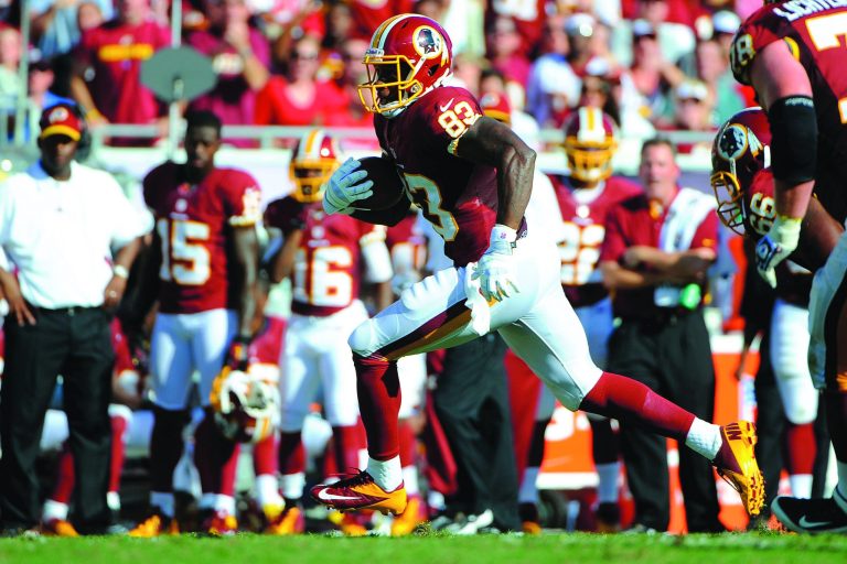 Brian Blanco/AP
Fred Davis caught 24 passes for 325 yards before tearing his Achilles tendon in the Redskins' seventh game of the season.