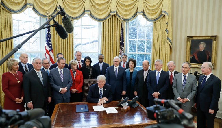 The retired generals were frustrated by the implementation of the travel ban. (AP Photo/Pablo Martinez Monsivais, File)