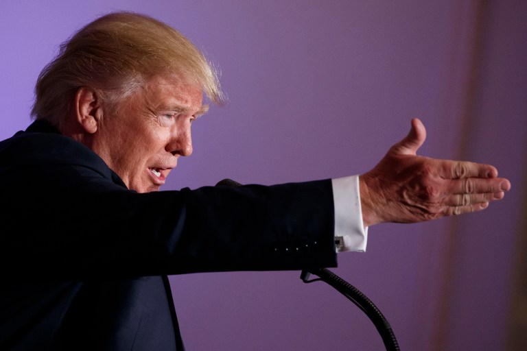 In a speech tailored to black voters in the crucial swing state, Donald Trump outlined a series of policy proposals aimed at tackling urban renewal and bringing prosperity to African-American families across the country. (AP Photo)