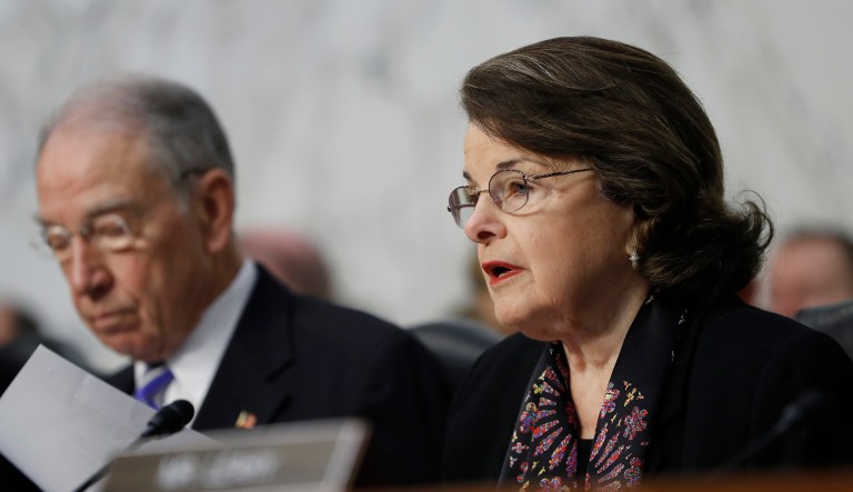 California Sen. Dianne Feinstein, the Judiciary Committee's top-ranking Democrat, labeled Amy Coney Barrett's nomination 