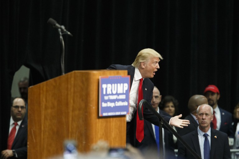 Donald Trump is at record lows for a nominee at this stage of the race. (Patrick T. Fallon/Bloomberg)