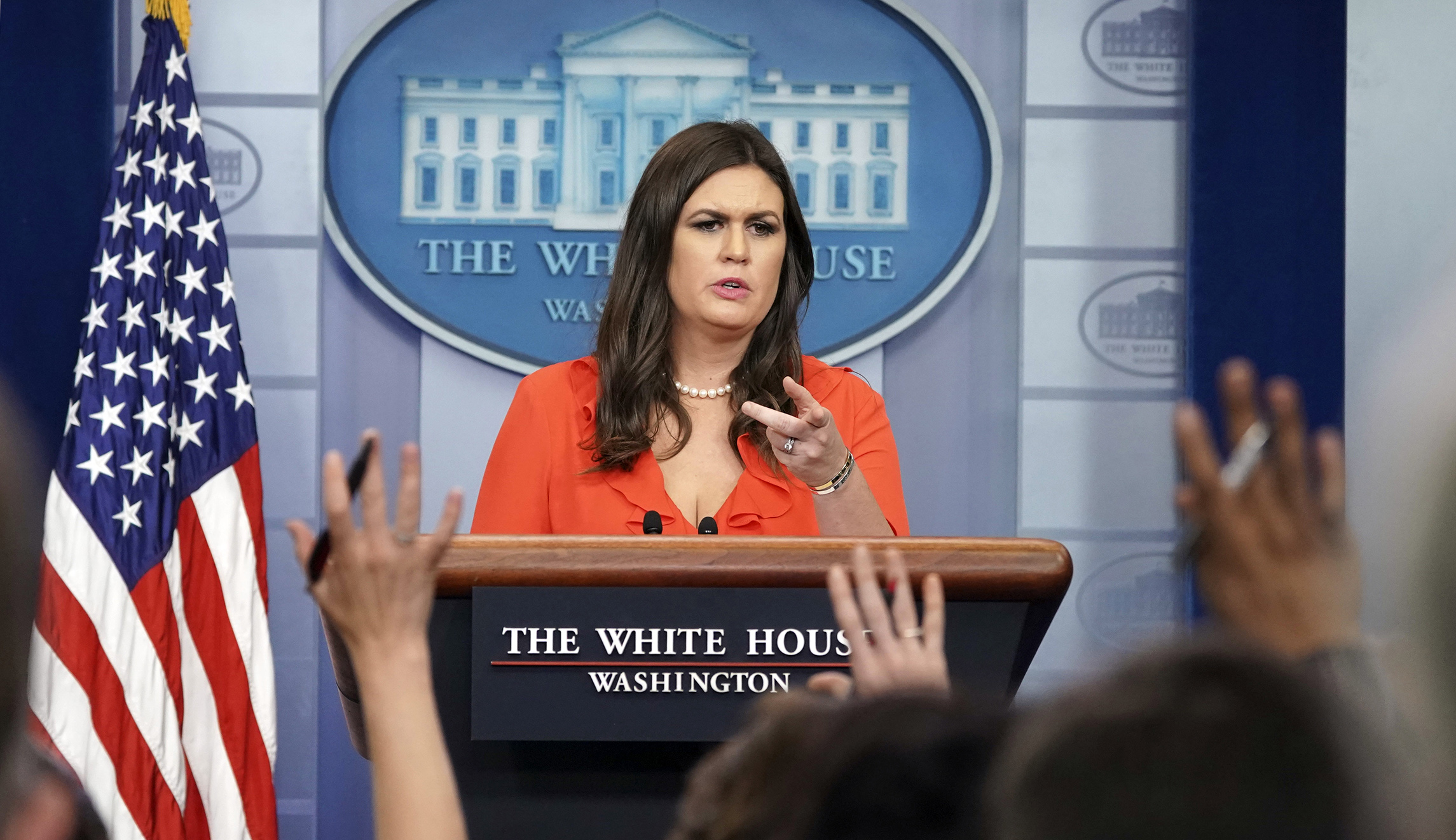 Sarah Sanders mum on Roy Moore, but says Trump wants allies in Congress