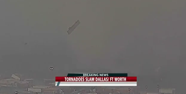 VIDEO: Tractor trailers sucked up by tornado in TX