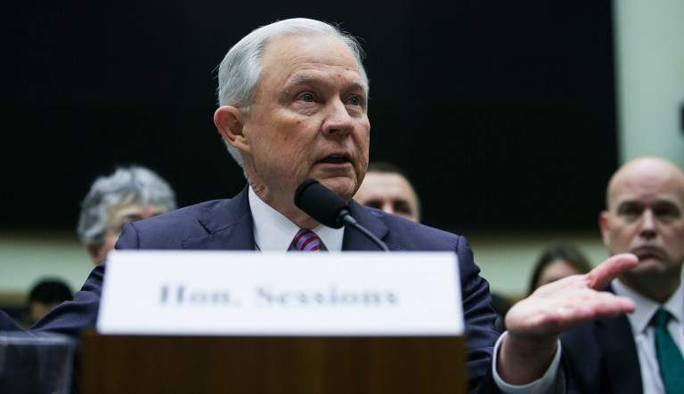 Attorney General Jeff Sessions has been criticized for answers he gave Sen. Al Franken, D-Minn., regarding contacts with Russian officials during the 2016 presidential campaign. (Graeme Jennings/Washington Examiner)