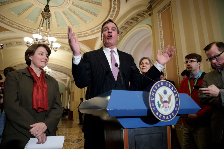 Sen. Mark Warner, the ranking member on the Intelligence Committee, could also run for Trump's job. (AP Photo/J. Scott Applewhite)