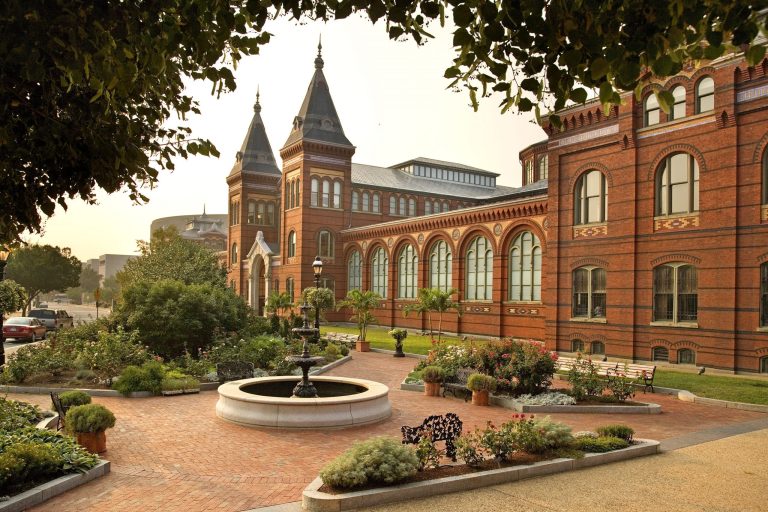 This undated photo provided by the Smithsonian Institution shows the Smithsonian Arts and Industries Building in Washington. 