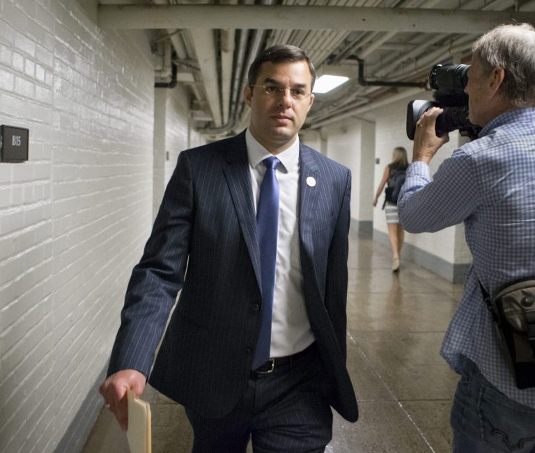Rep. Justin Amash, R-Mich., and Rep. John Conyers, D-Mich., introduced a bill on June 17 â the Libert-E Act â that would prevent the NSA from collecting metadata and phone records on Americans who are not suspected of terrorist ties. (AP Photo/J. Scott Applewhite)