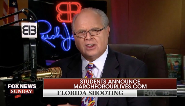 Conservative radio host Rush Limbaugh told 