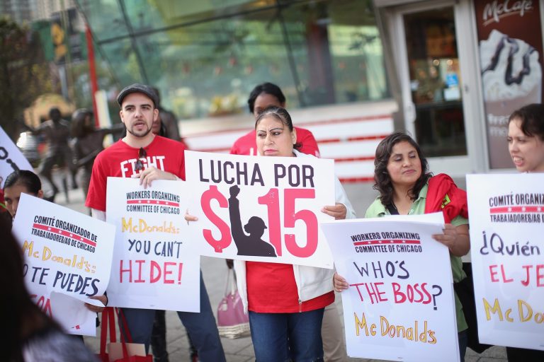According to a recent ruling by the NLRB, McDonald's USA can be considered a joint employer at its franchised restaurants, a decision that could affect how the restaurant chain is forced to deal with organized labor disputes. (Getty images)