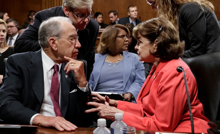 Senate Judiciary Committee chairman Charles Grassley and the committee's ranking Democrat, Dianne Feinstein, want to interview two high-ranking FBI officials about some key aspects of the bureau's role in the Trump-Russia investigation -- the Trump dossier, the firing of James Comey, and more. (AP Photo/J. Scott Applewhite)