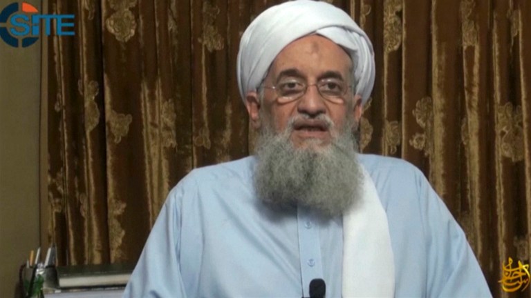 In this image taken from video, Ayman al-Zawahri, head of al Qaeda, delivers a statement in a video which was seen online by the SITE monitoring group, released Thursday, Sept. 4, 2014. (AP Photo/Al-Qaida via SITE via APTN)